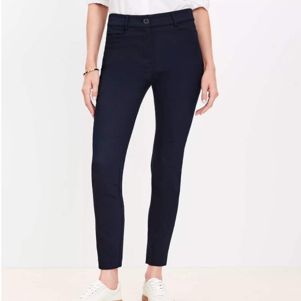 LOFT Navy Skinny Leg Pants